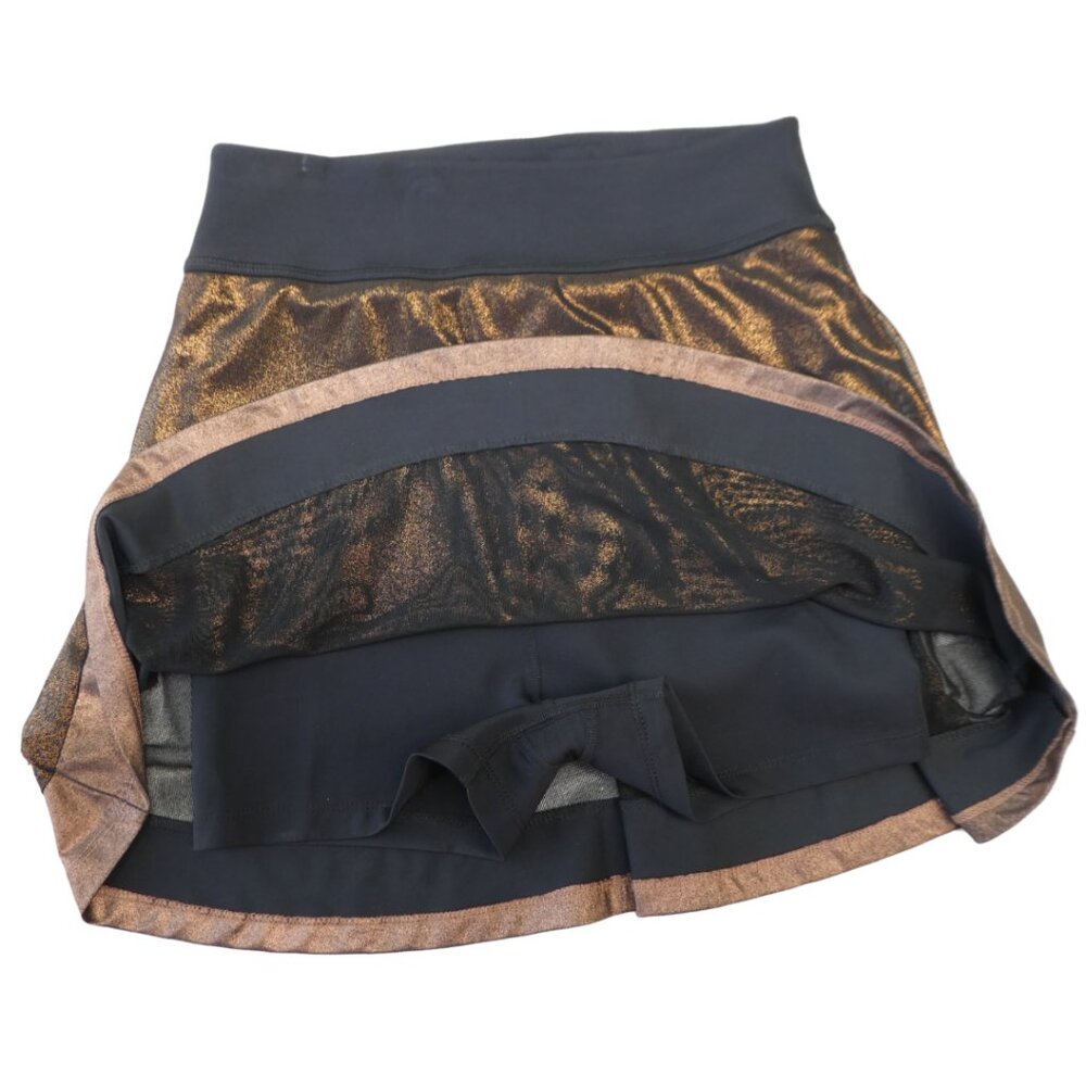SKoRT Beyond Yoga Limited Edition Copper Metallic Skirt over Shorts Circle S - Picture 2 of 7